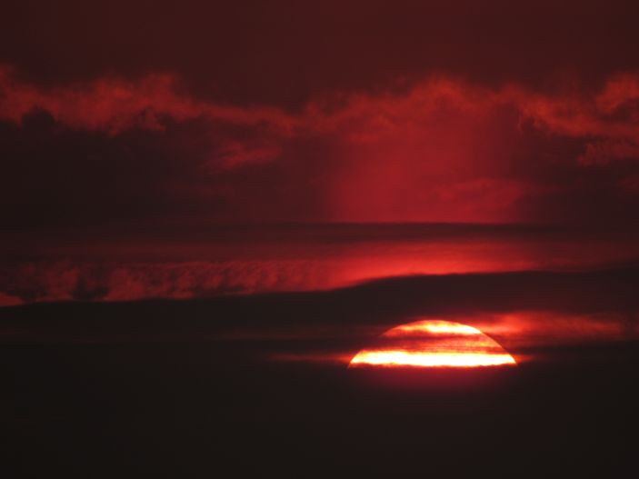 Sunrise through smoke during California wildfires, Sept. 2020