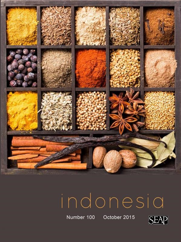 Cover of Indonesia Journal Issue 100 October 2015, with Southeast Asian spices