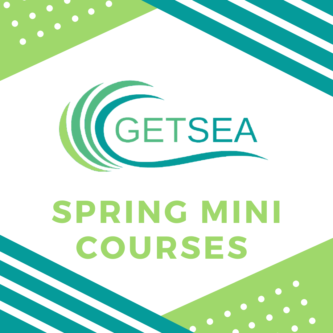 Flyer with the GETSEA logo for Spring 2021 mini courses
