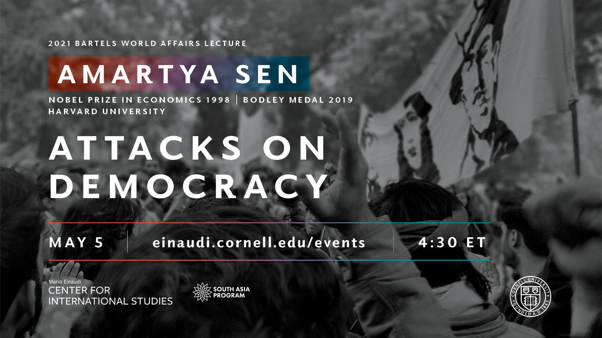 2021 Bartels World Affairs Lecture: Amartya Sen, Attacks on Democracy