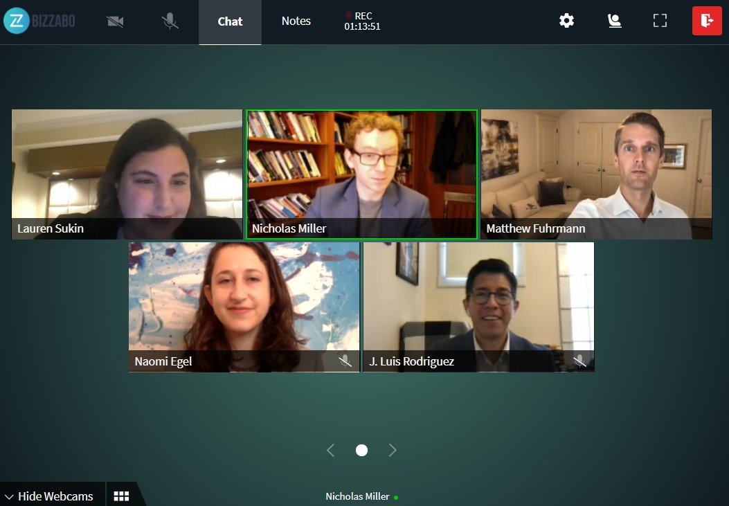 Naomi Egel at International Studies Associate (ISA) conference, Spring 2021