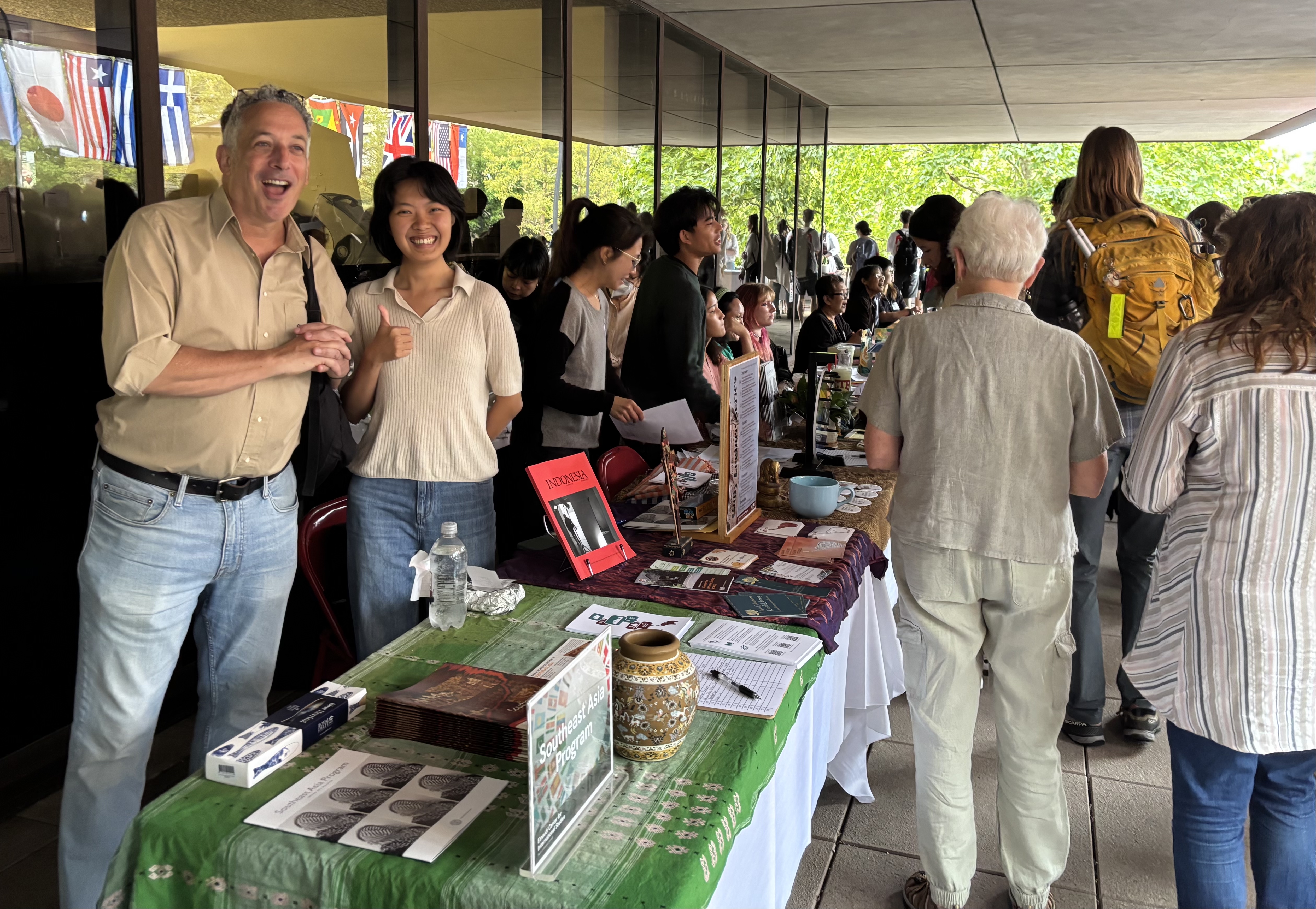 program director and staffer at international fair