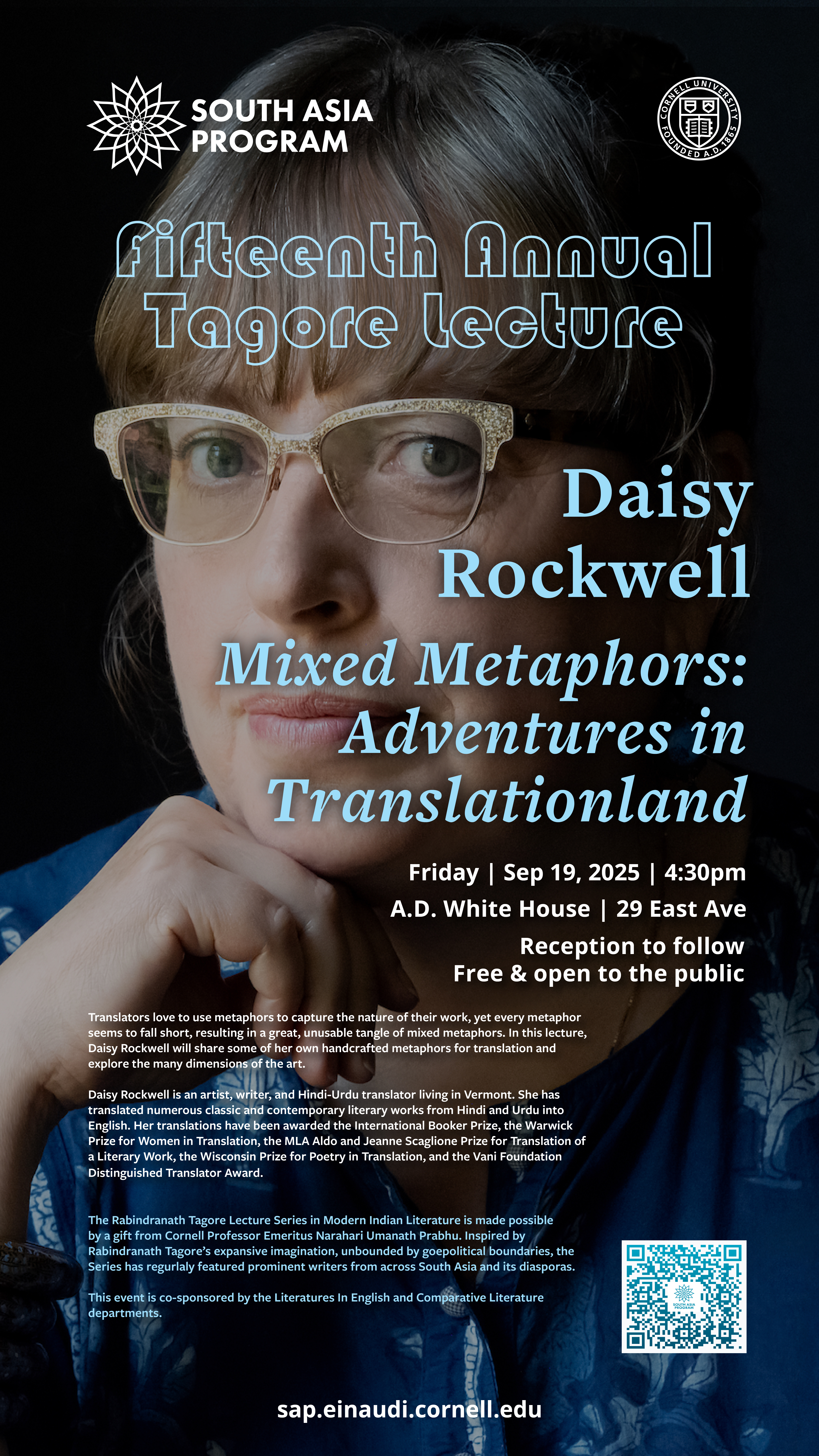 Daisy Rockwell Tagore Lecture Flyer