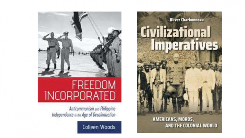 The covers of the two books to be discussed, "Freedom Incorporated" and "Civilizational Imperatives"