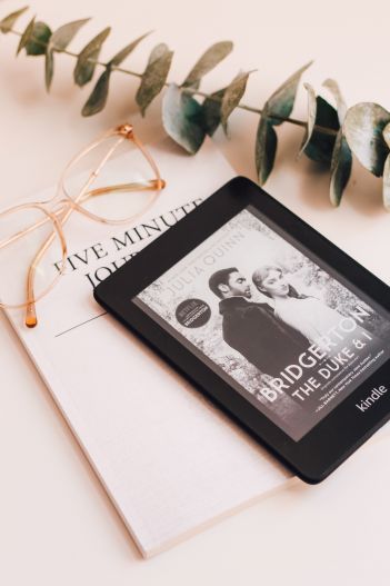 bridgerton on a black tablet 