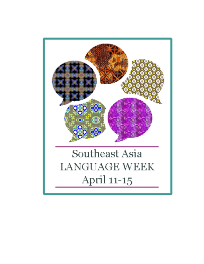 The logo of Southeast Asia Language Week, April 11-15, 2022