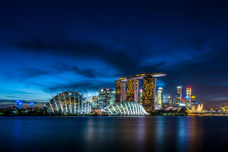 The Singapore skyline