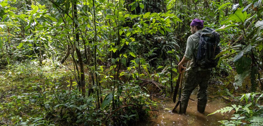Ethan Duvall conducting study in Ecuador USFQ Hub alt