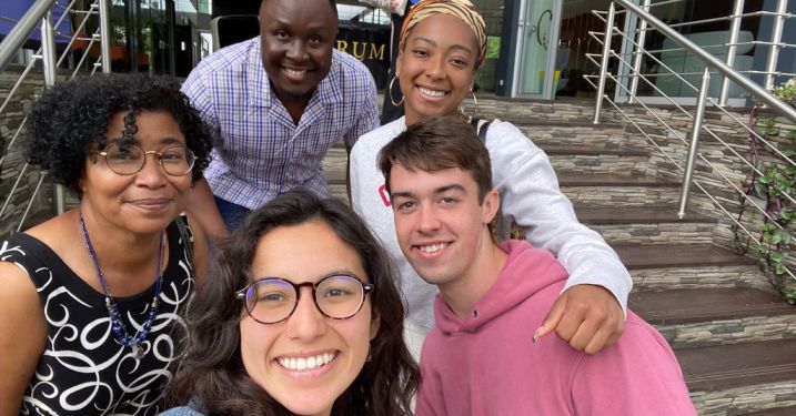 Global internship students in Zambia 