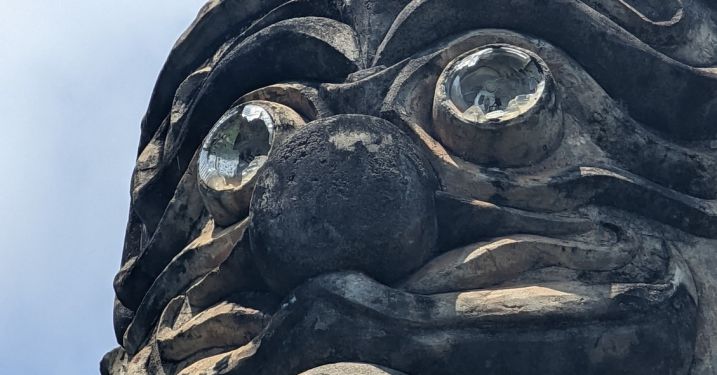 A photo of a Buddha statue taking in Laos.