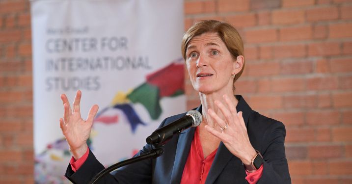 Former USAID administrator Samantha Power gave the 2026 Bartels lecture.