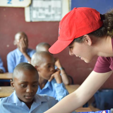 IAD intern teaching in Africa