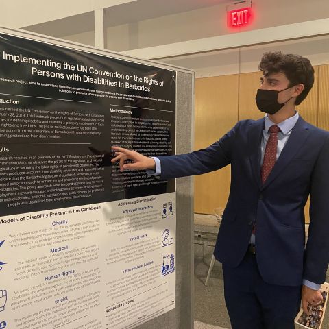 Laidlaw Scholar Andrew Talone presents at a research symposium