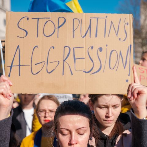 Ukrainian Protests London: Trafalgar and the Russian Embassy