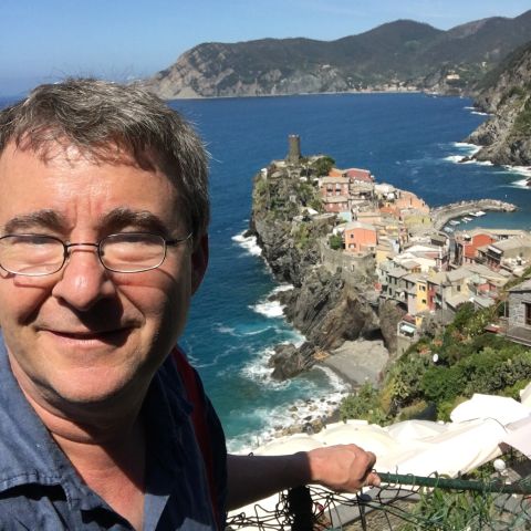 IES director Chris Way in Vernazza, Italy, June 2022.
