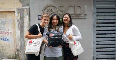 Dana Oshiro '24, a Laidlaw scholar, spent six weeks working with Supporting Community Development Initiatives (SCDI) and VinUniversity on projects to combat adverse childhood events.